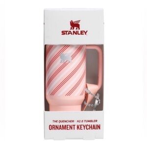 New Holiday Exclusive Stanley Ornament Keychain Strawberry Twist